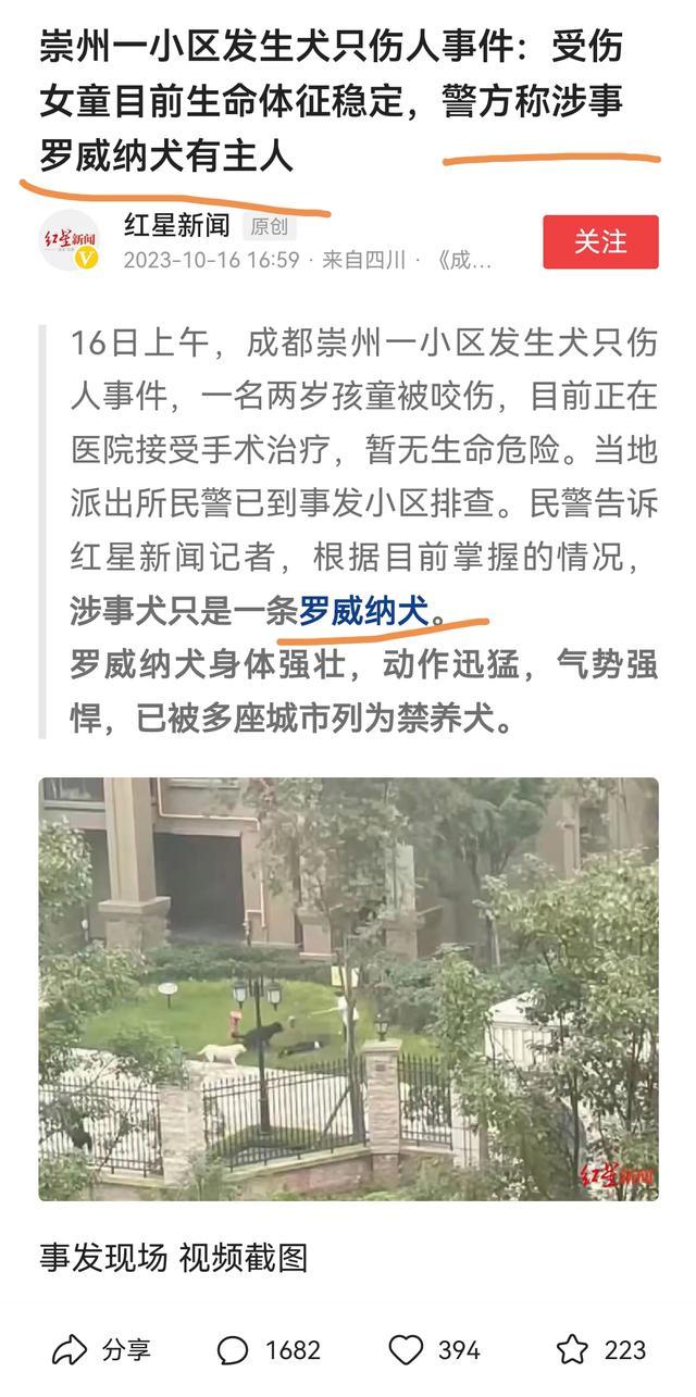 成都小女孩被黑狗咬伤 黑狗主人会面临什么刑罚？