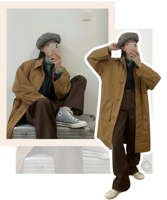 格子衬衫外套搭配秋冬（衬衫薄外套早春最in穿搭）(12)