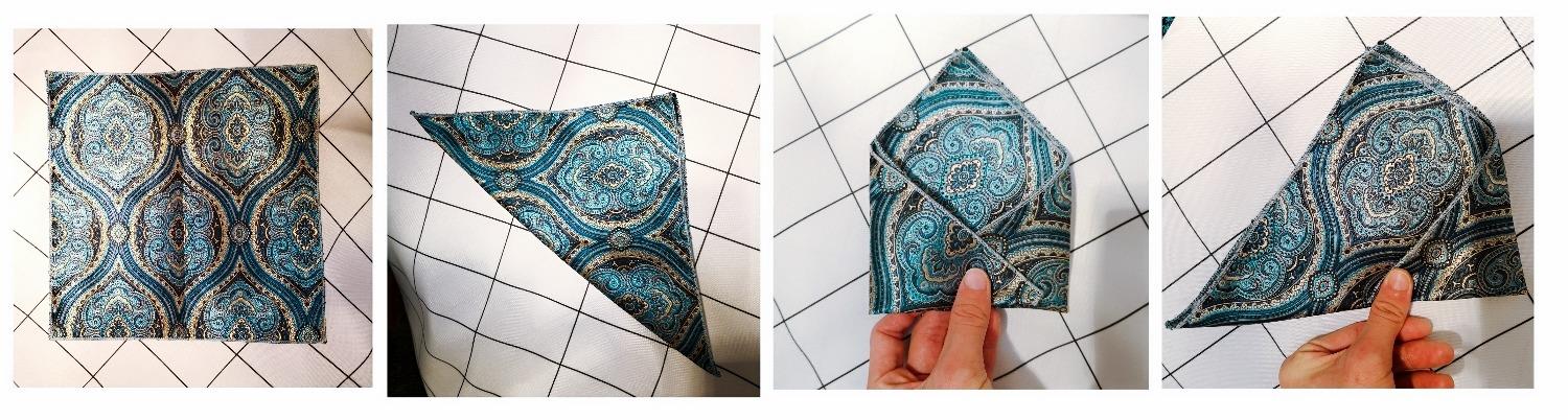 口袋巾的四种折法与面料选择