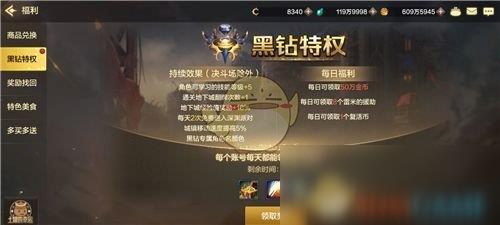 《DNF》手游黑钻福利特权一览