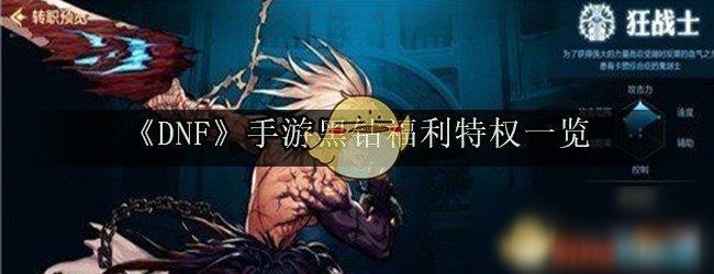 《DNF》手游黑钻福利特权一览