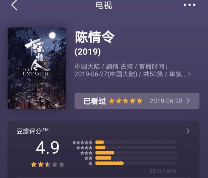肖战《陈情令》宣布加更剧集,能否挽回4.9分的豆瓣口碑?