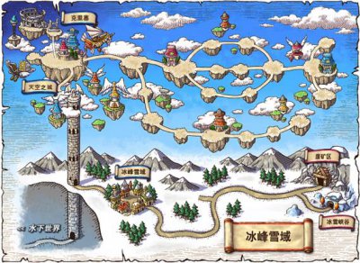 ​冒险岛手游路线攻略冰封雪域怎么去武陵桃源