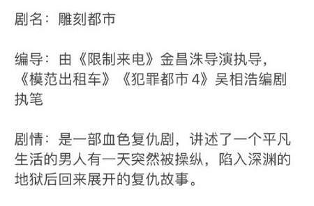 韩剧《雕刻都市》剧情介绍，《雕刻都市》故事梗概