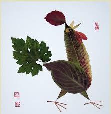 30图幼儿园小学创意手工树叶拼贴画（二）