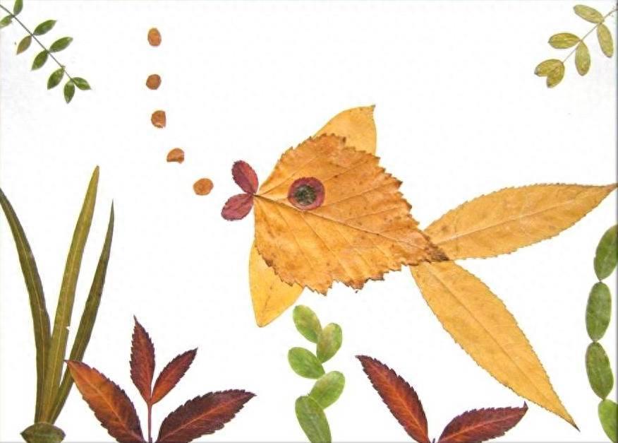 30图幼儿园小学创意手工树叶拼贴画（二）