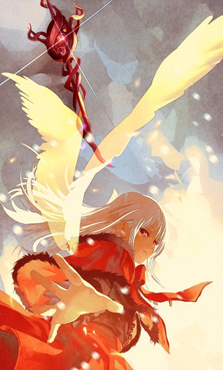 红衣白发的哥特萝莉栉名安娜，长相如人偶公主甜美可爱