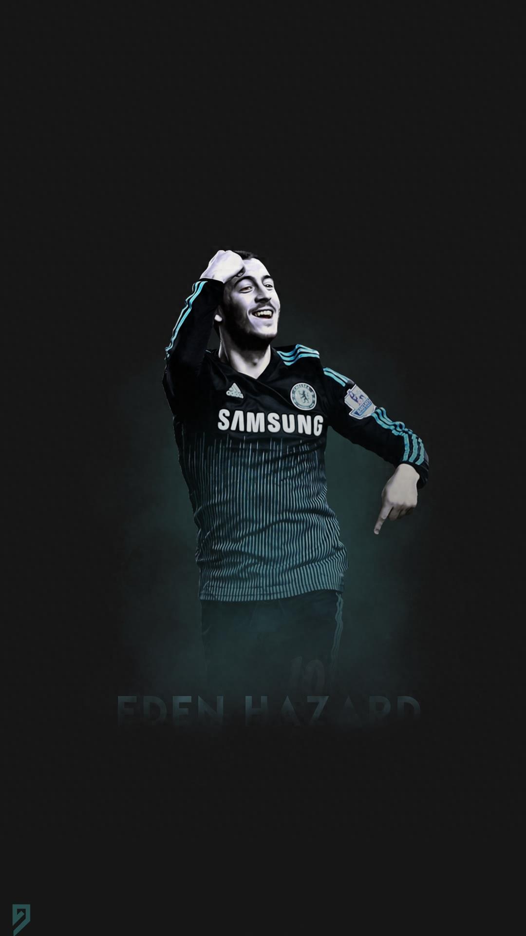 一组切尔西球星阿扎尔的高清手机壁纸