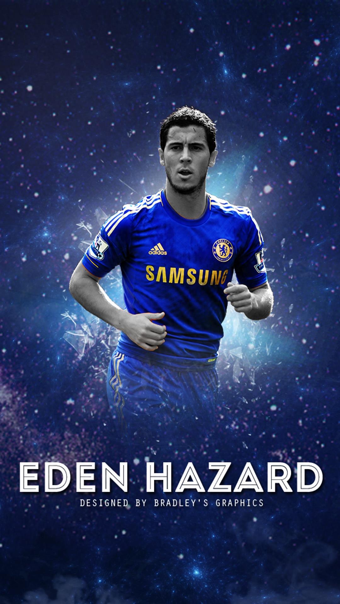 一组切尔西球星阿扎尔的高清手机壁纸