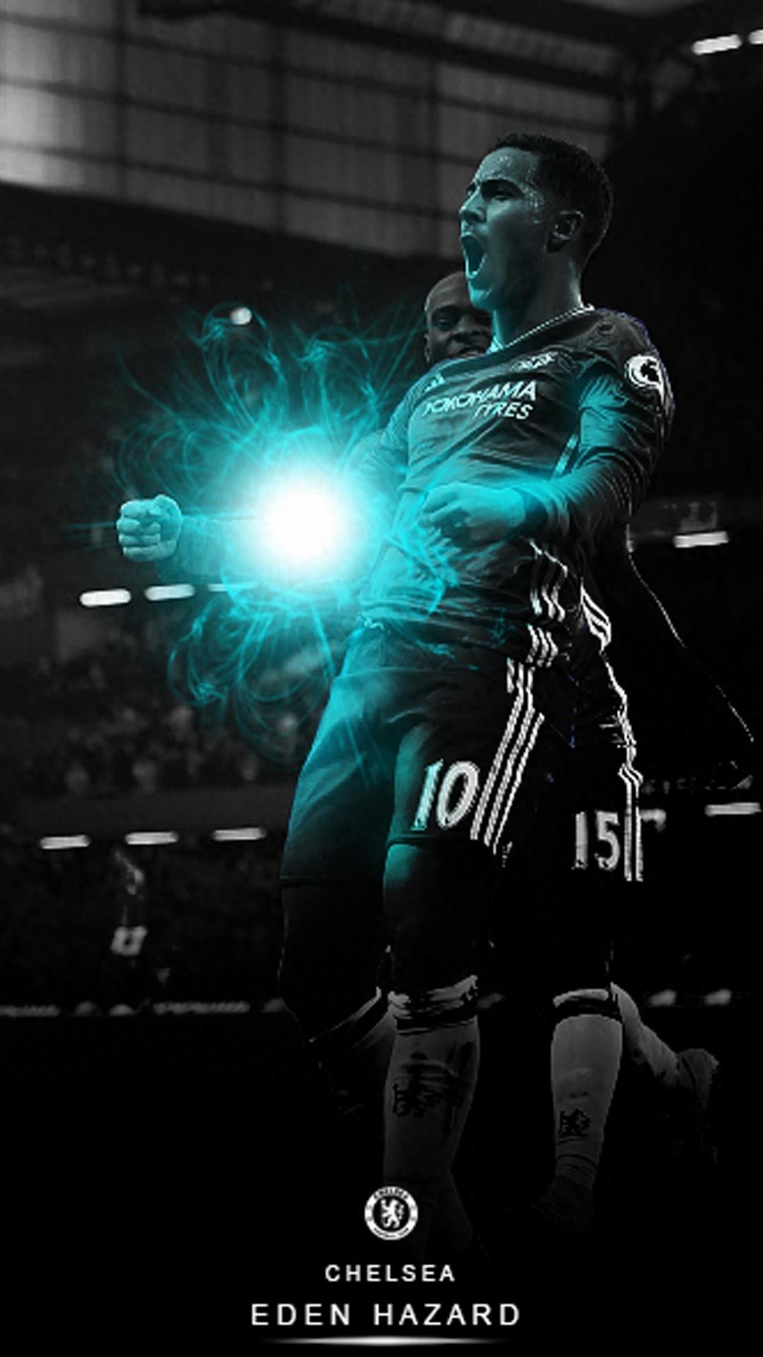 一组切尔西球星阿扎尔的高清手机壁纸