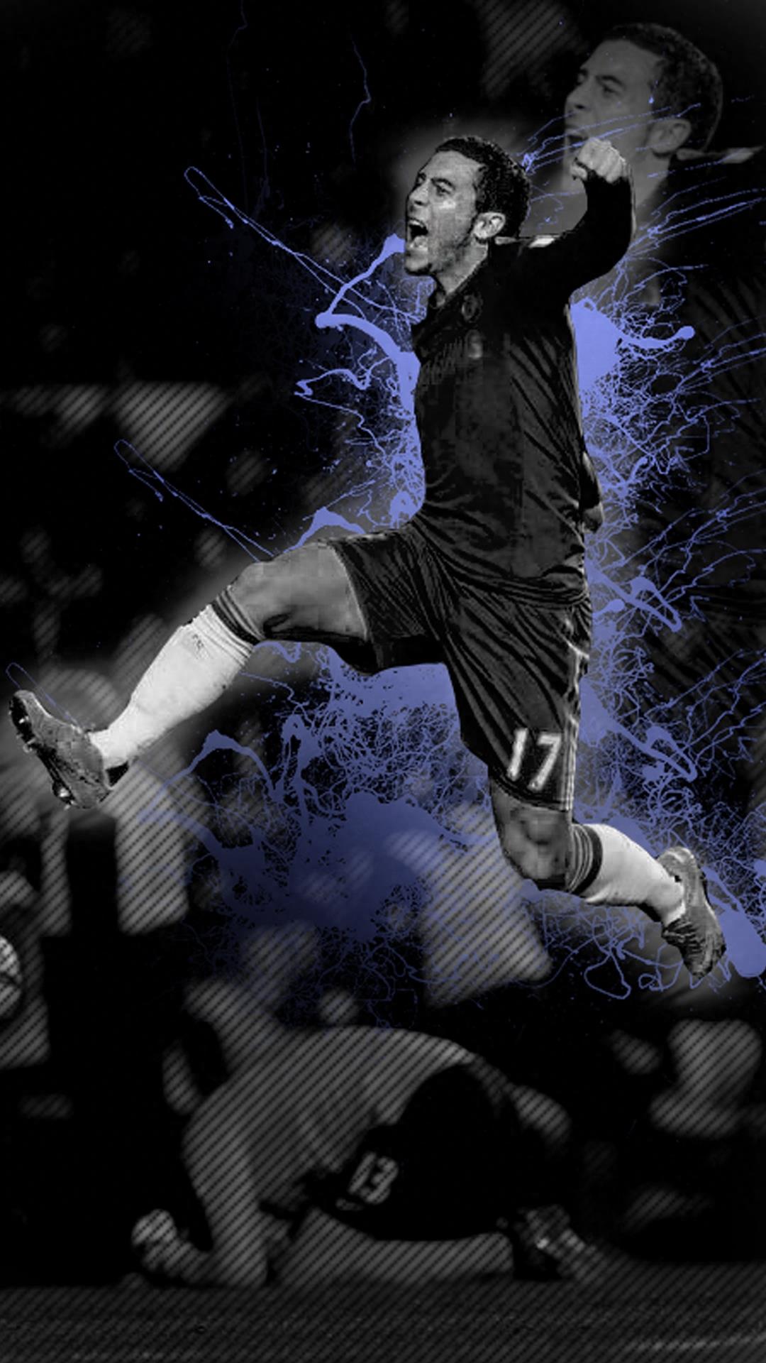 一组切尔西球星阿扎尔的高清手机壁纸