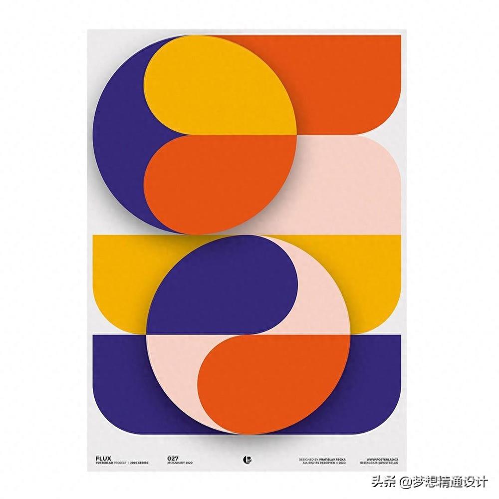 玩转形状!16款创意几何图形构成海报