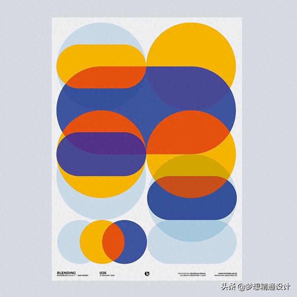 玩转形状!16款创意几何图形构成海报