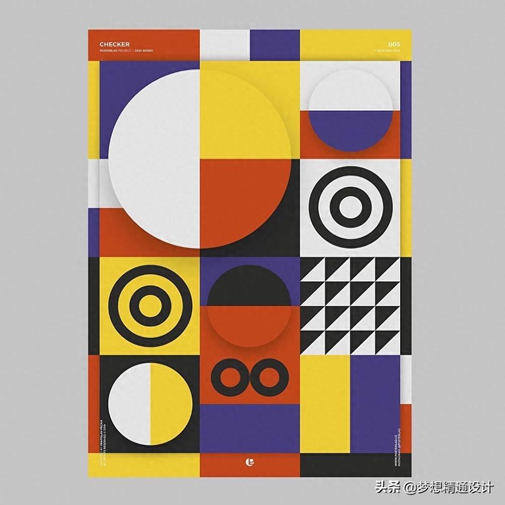 玩转形状!16款创意几何图形构成海报
