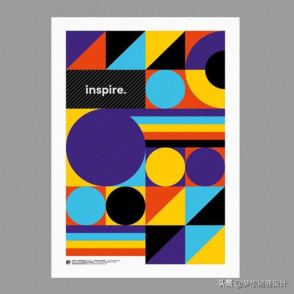 玩转形状!16款创意几何图形构成海报