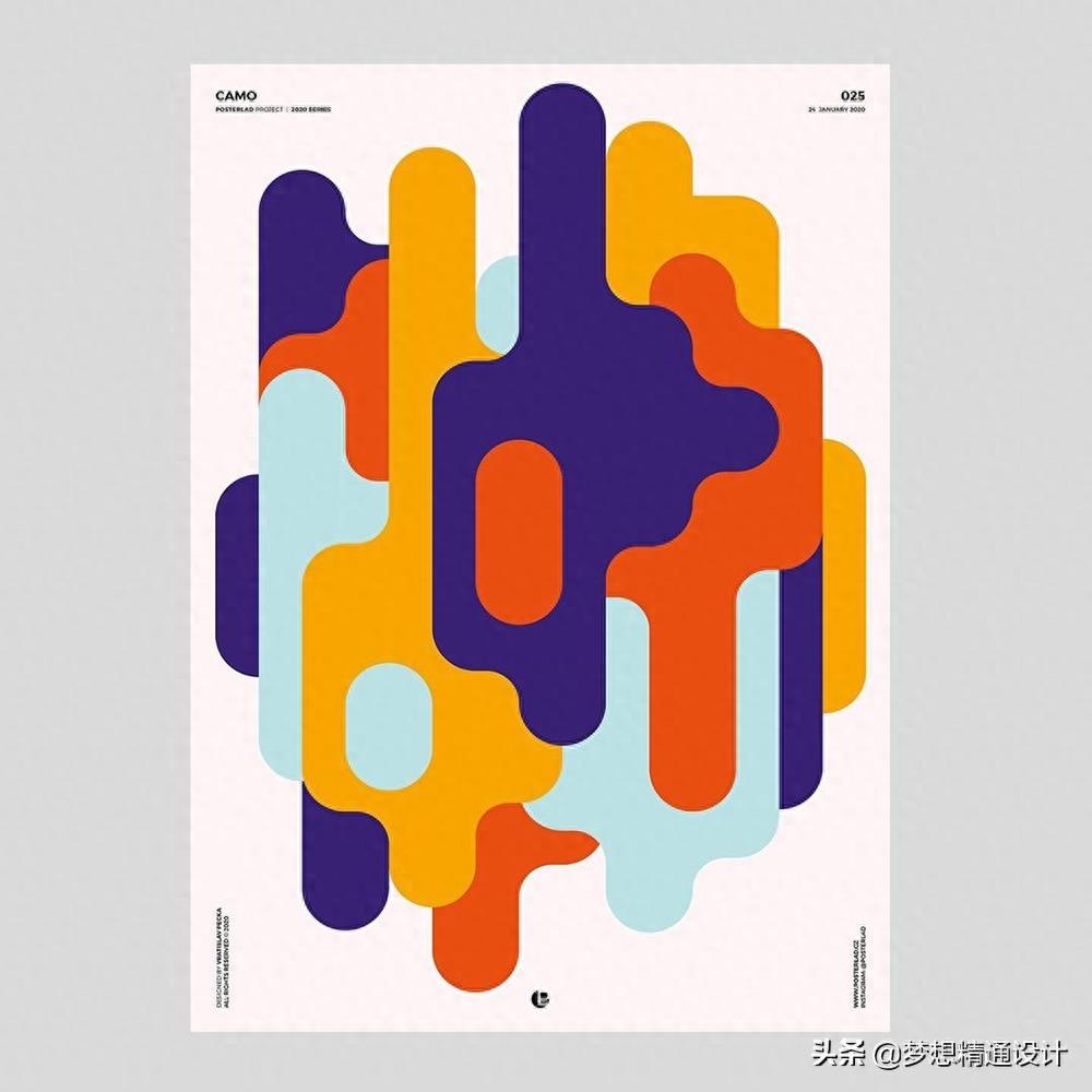 玩转形状!16款创意几何图形构成海报