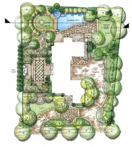 ​干货32张经典庭院平面图