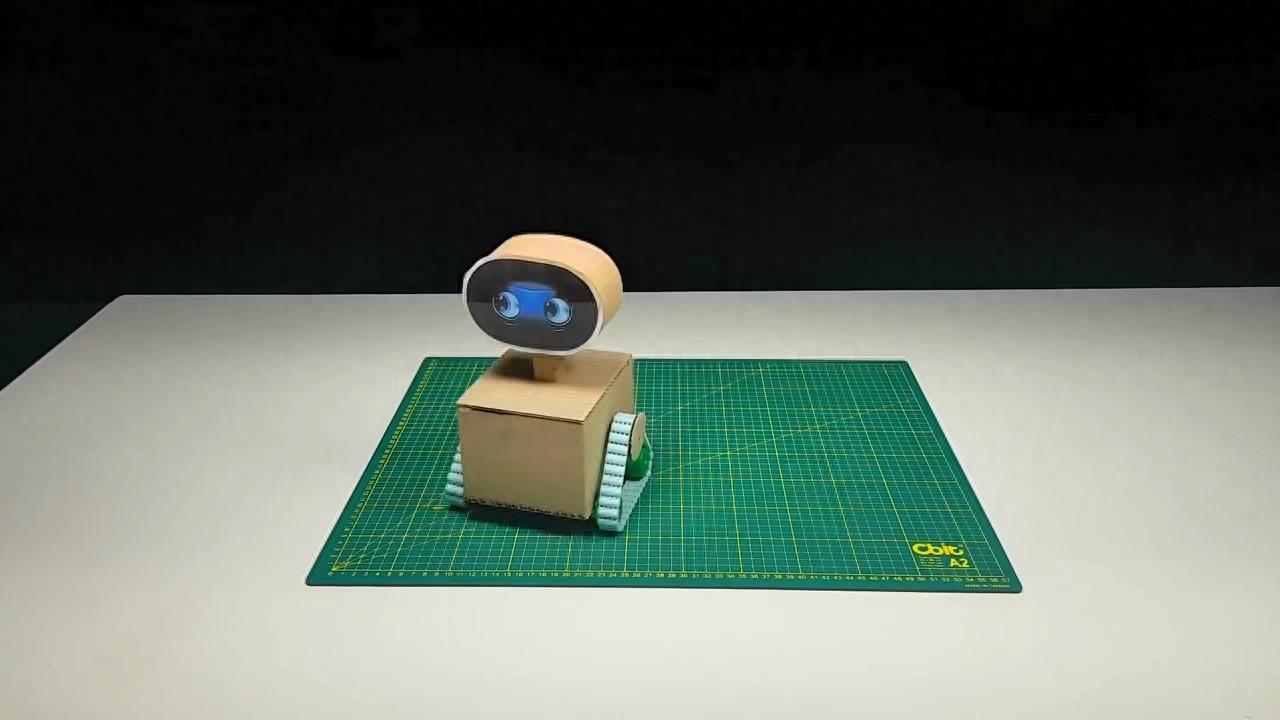 纸板玩具系列，带你学习如何制作可爱的迷你遥控机器人（图解）