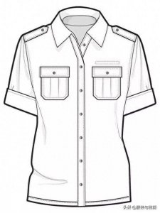 ​8款时尚服装设计线稿手绘图