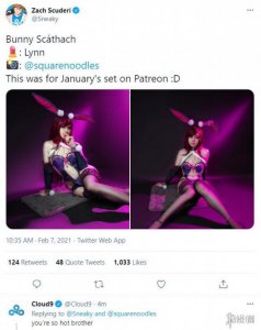 ​《英雄联盟》女装大佬Sneaky新照赏：兔女郎性感吸睛