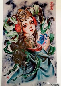 ​流行纹身素材，龙姬