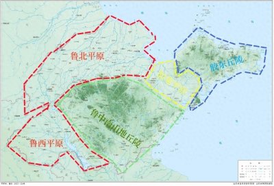 ​山东4大平原分布图，假如海平面上升只剩两个岛？