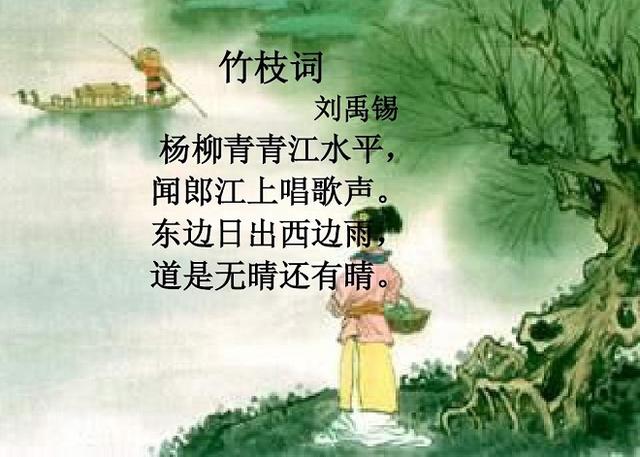 刘禹锡东边日出西边雨全诗(读刘禹锡竹枝词学地理)(2)