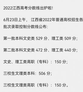 ​江西省高考成绩正式公布！2025年各批次分数线正式公布