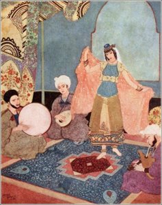 ​法国人画的《一千零一夜》人物，模样酷似中国人