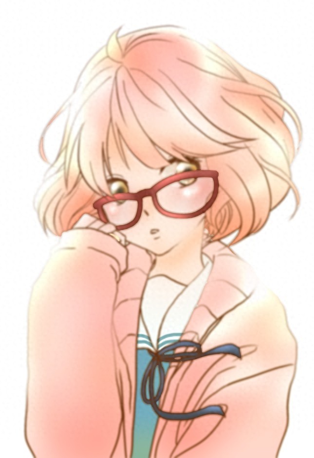 境界的彼方栗山未来手机壁纸 天然呆萌的可爱眼镜娘