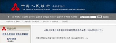 ​东营莱商村镇银行股份有限公司被罚款46万元