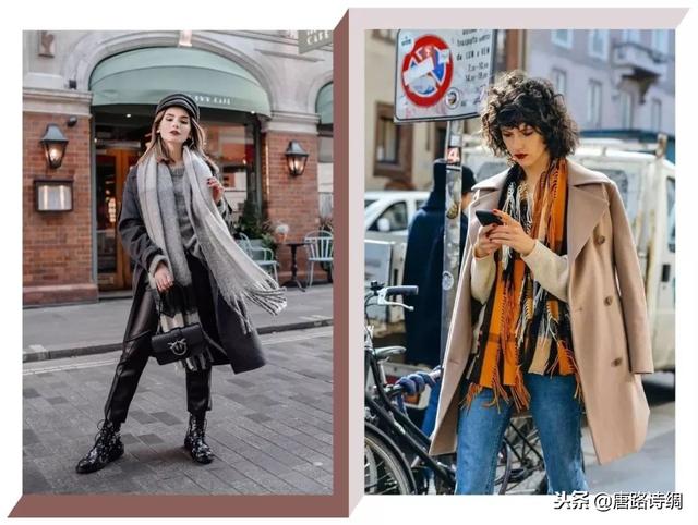 薄围巾的系法图解(保暖还好看的7种系围巾系法一定要学)(3)