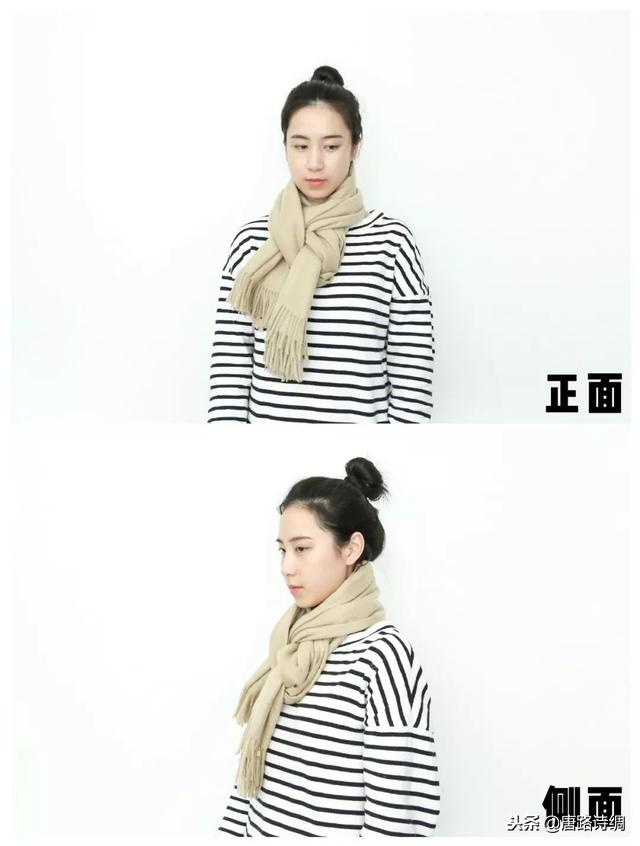 薄围巾的系法图解(保暖还好看的7种系围巾系法一定要学)(11)