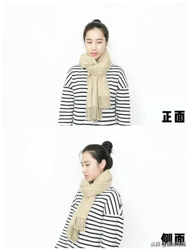 薄围巾的系法图解(保暖还好看的7种系围巾系法一定要学)(31)