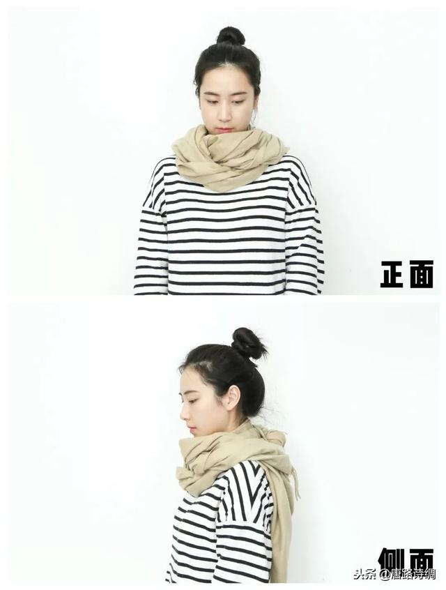 薄围巾的系法图解(保暖还好看的7种系围巾系法一定要学)(16)