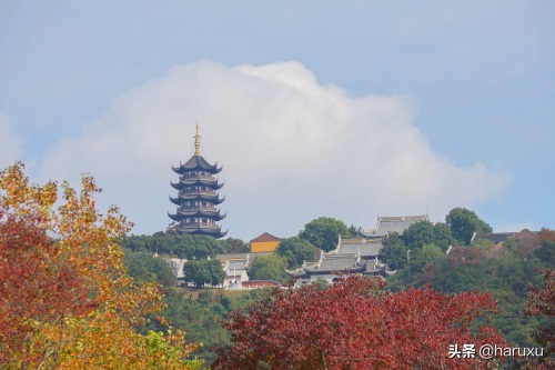 张家港也有香山，比北京香山历史悠久，秋季美如诗画