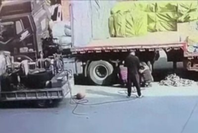 ​烟雾弥漫！保定惊魂瞬间，夫妻轮胎爆炸现场1死2伤惨剧！