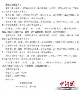 ​山西洪洞警方公开征集黄炜等人违法犯罪线索