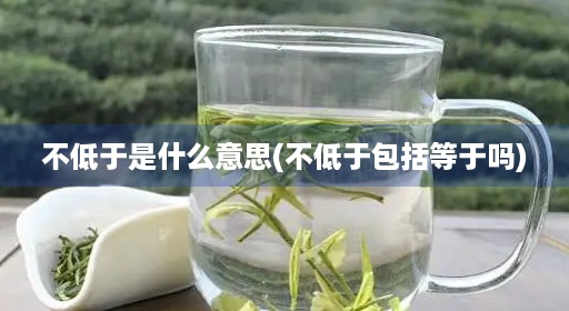 不低于是什么意思(不低于包括等于吗) 不低于是什么意思(不低于包括等于吗)