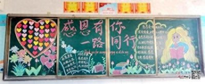 ​高安市太阳镇中心小学举行“知恩于心 感恩于行”黑板报评比活动（图）