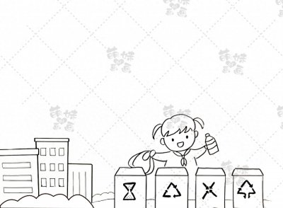 ​垃圾分一分，明天美十分！学画垃圾分类手抄报模板，简单漂亮