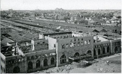 ​1937年淞沪会战后千疮百孔的上海城区照片，记载日军罪行