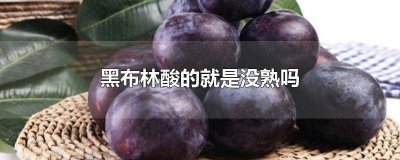 ​黑布林不熟有毒吗 黑布林太酸了是没熟吗